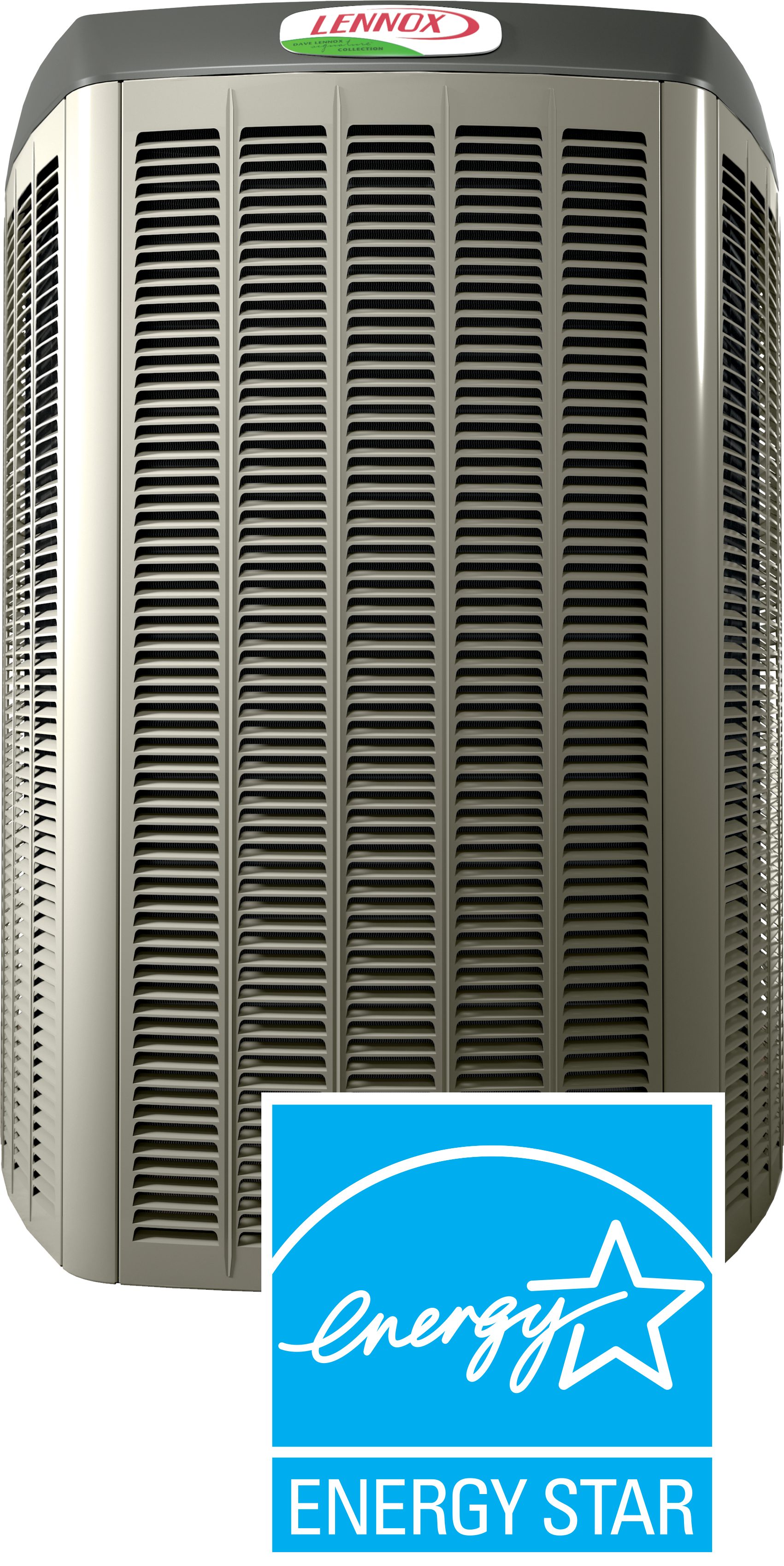 Photo of Dave Lennox Signature air conditioner with Energy Star logo